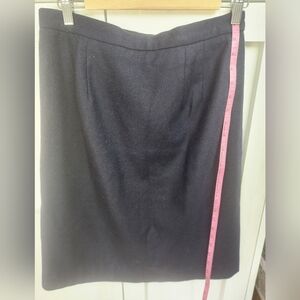 Vintage Navy Wool Pencil Skirt